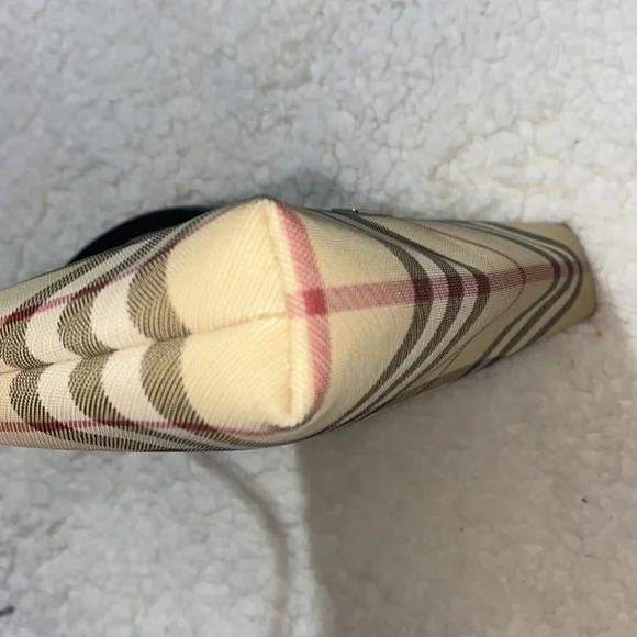 SOLD Burberry Beige House Coated Canvas Pochette Authentic - Picture 10 of 16